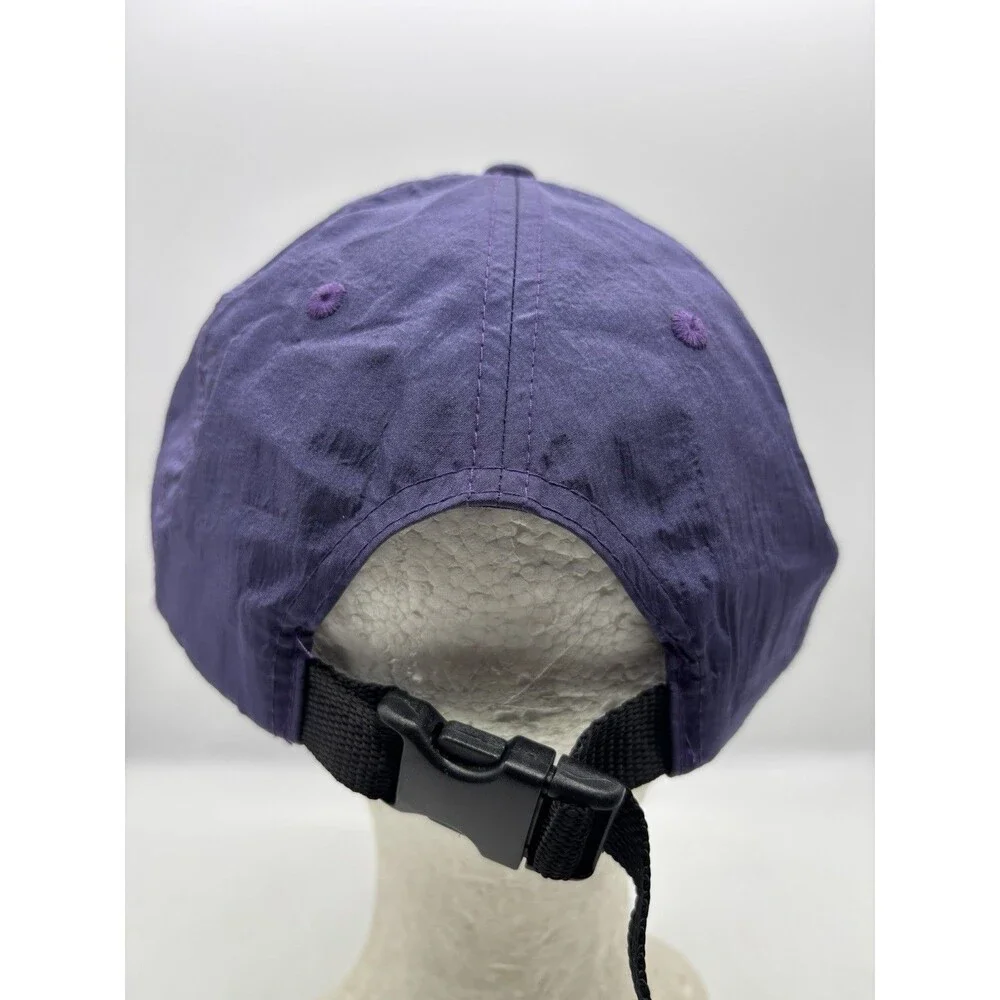 Puka Walts Hat Purple Nylon Unstructured Camper Cap Adjustable Buckle Strap